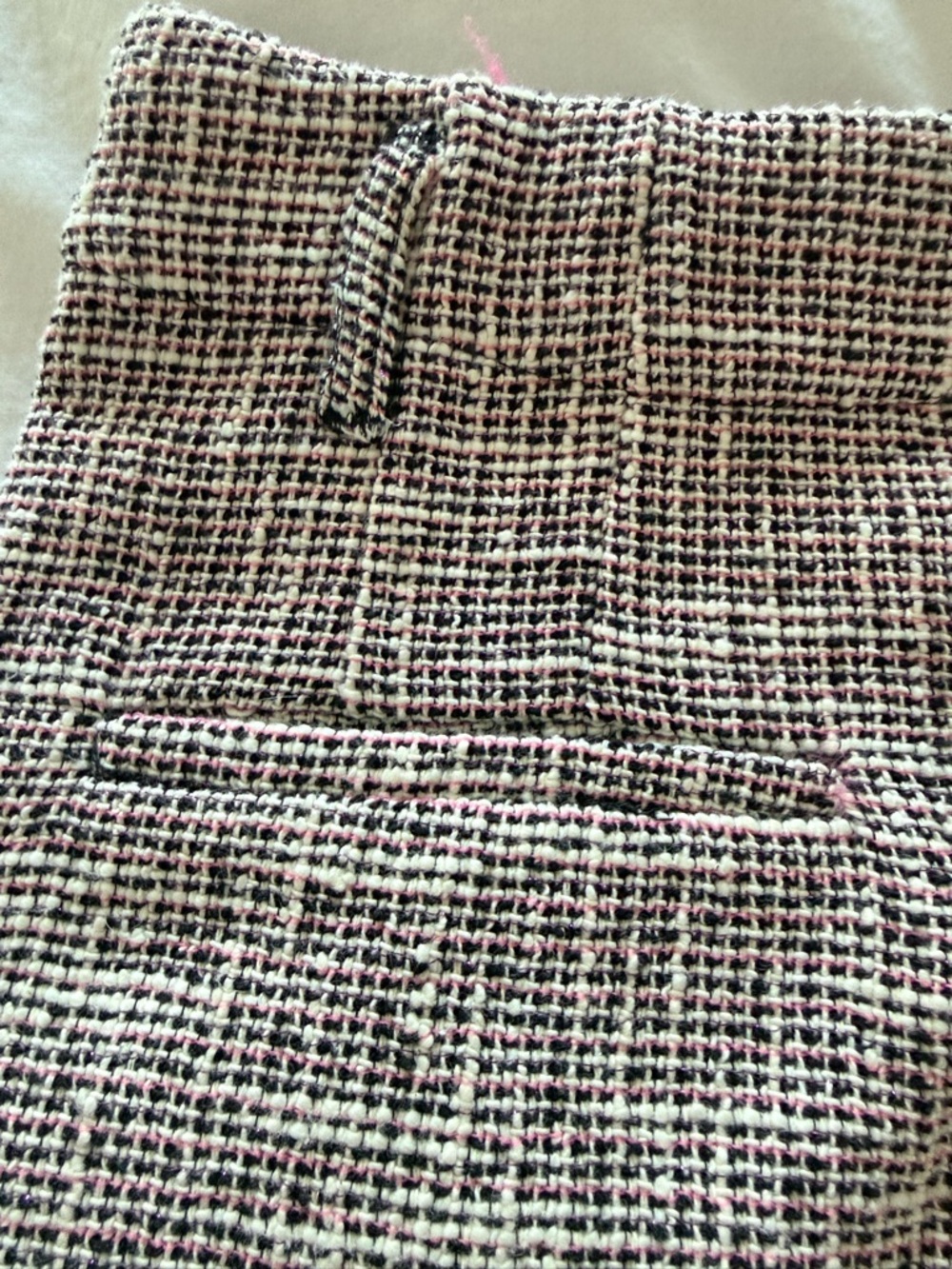Zara High-Waist Tweed Button-Front Shorts in Brown - Picture 3 of 4